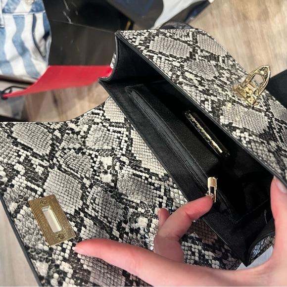 Madison West Faux Snakeskin Crossbody Bag - Picture 3 of 6